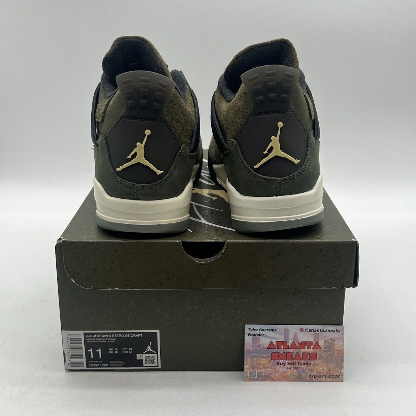 Size 11 - Jordan 4 SE Retro Low Craft - Olive Black Suede (FB9927-200)