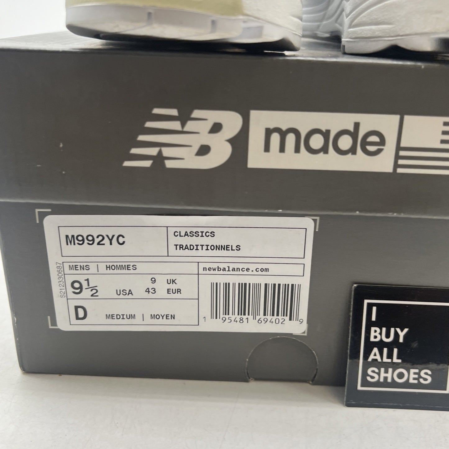 Size 9.5 - New Balance YCMC x 992 Made in USA Rewind (M992YC)