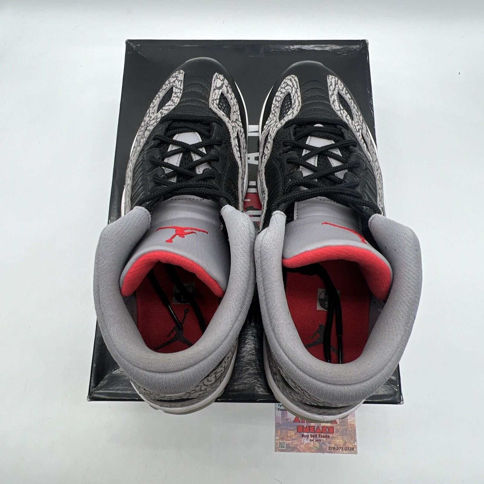 Size 11 - Air Jordan 11 Retro IE Low Black Cement White Red (919712-006)