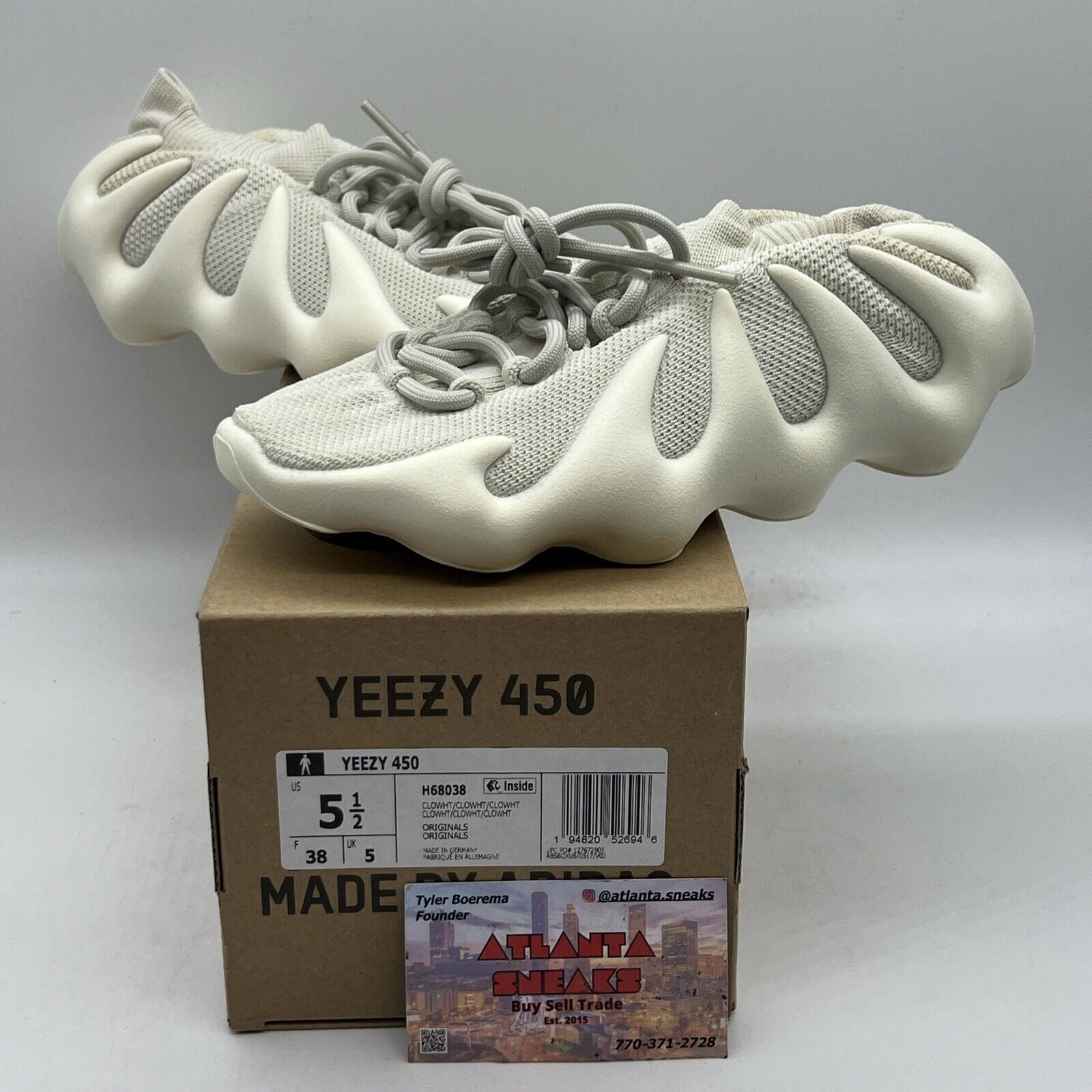 Size 5 - adidas Yeezy 450 Cloud White Brand New Og All