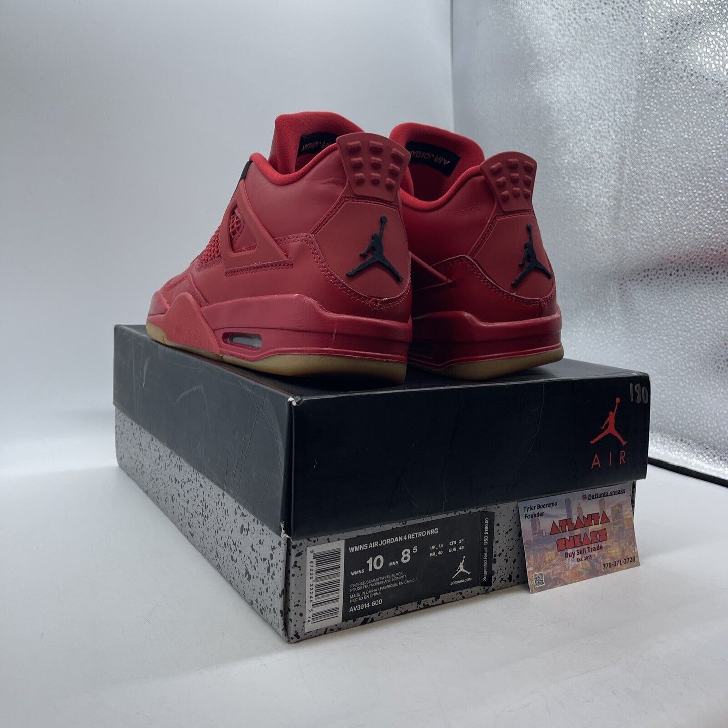 Size 10 W - Air Jordan 4 Retro NRG Singles Day Women’s Red Black (Av3914-600)