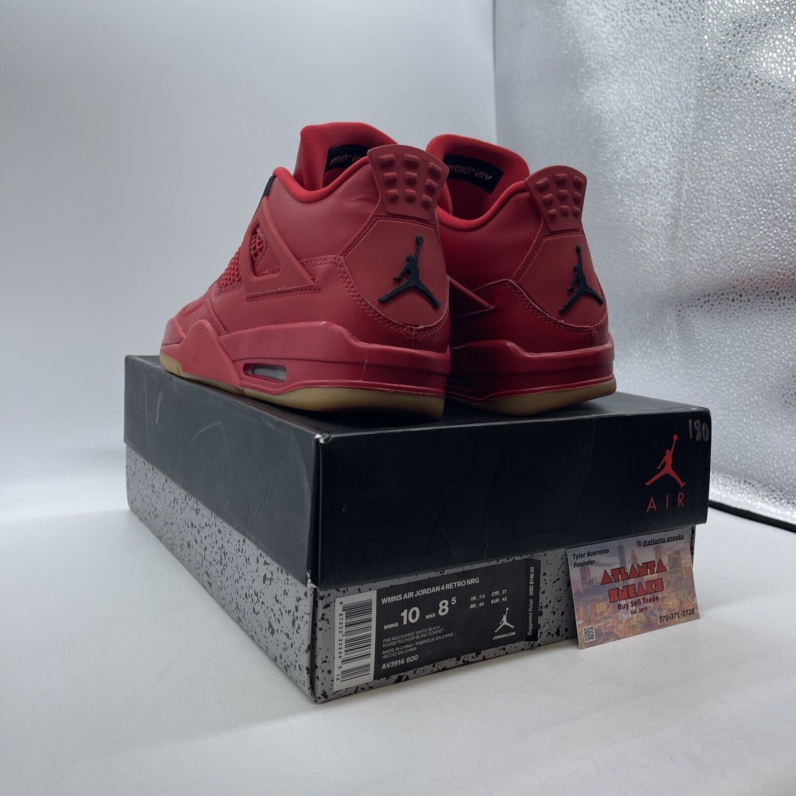 Size 10 W - Air Jordan 4 Retro NRG Singles Day Women’s Red Black (Av3914-600)
