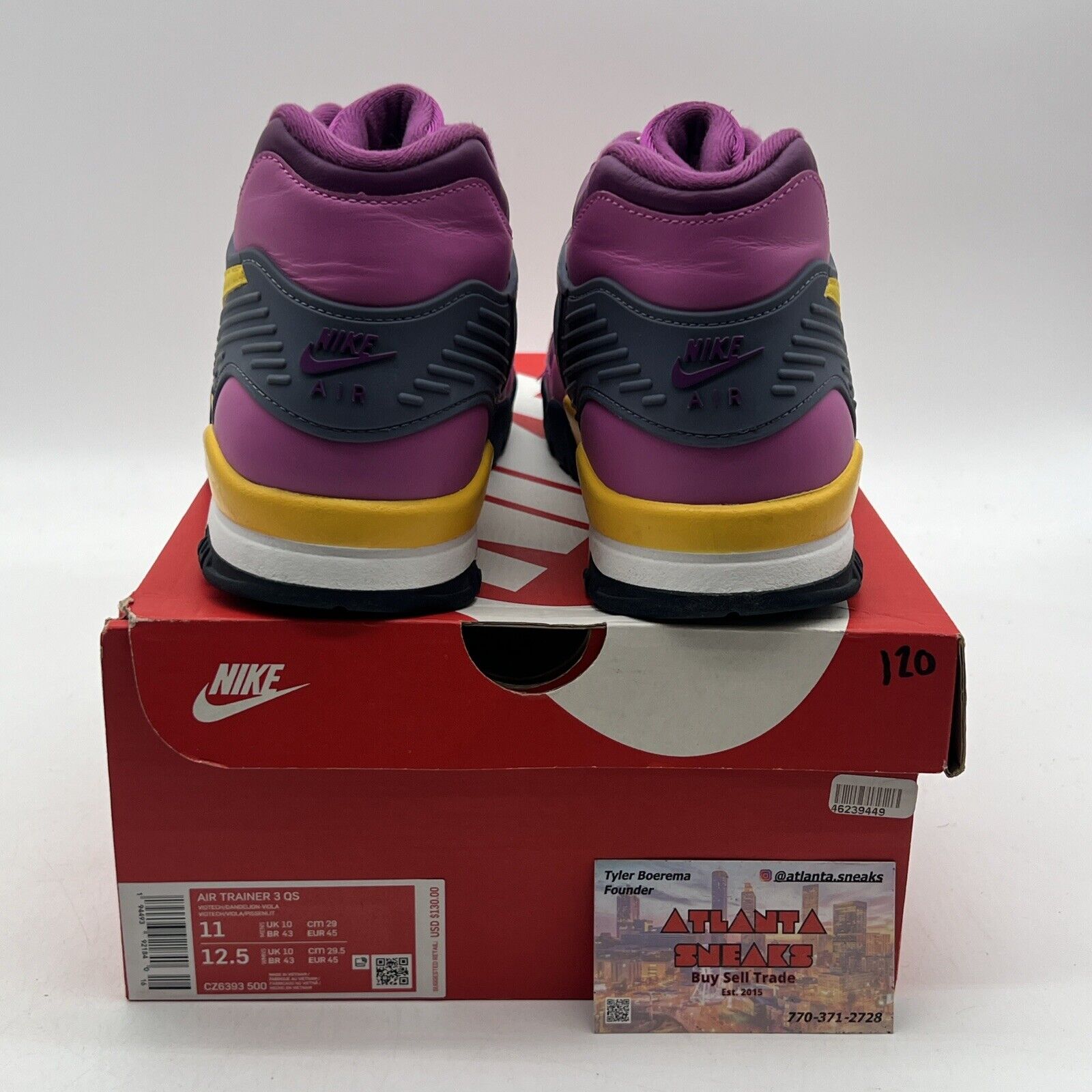 Size 11 - Nike Air Trainer 3 Retro 2020 Viotech Yellow Purple (CZ6393-500)