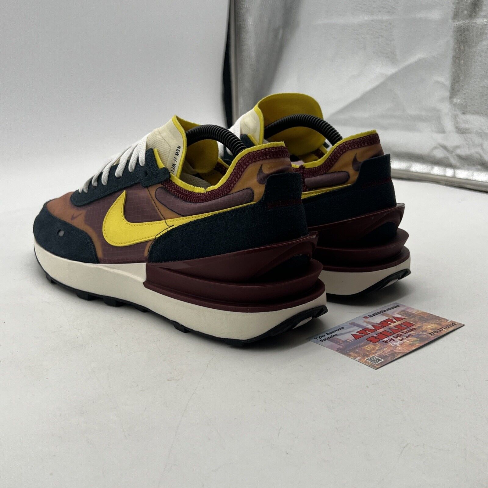 Size 9 - Nike Waffle One SE Dark Beetroot Yellow Strike (DD8014-600)