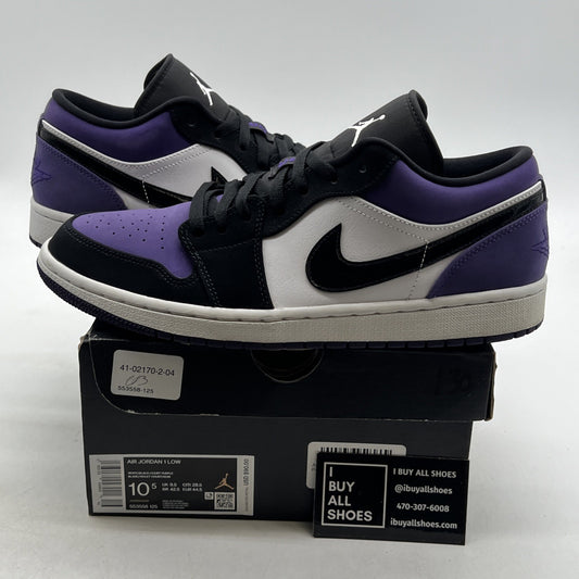 Size 10.5 - Air Jordan 1 Low Court Purple (553558-125)