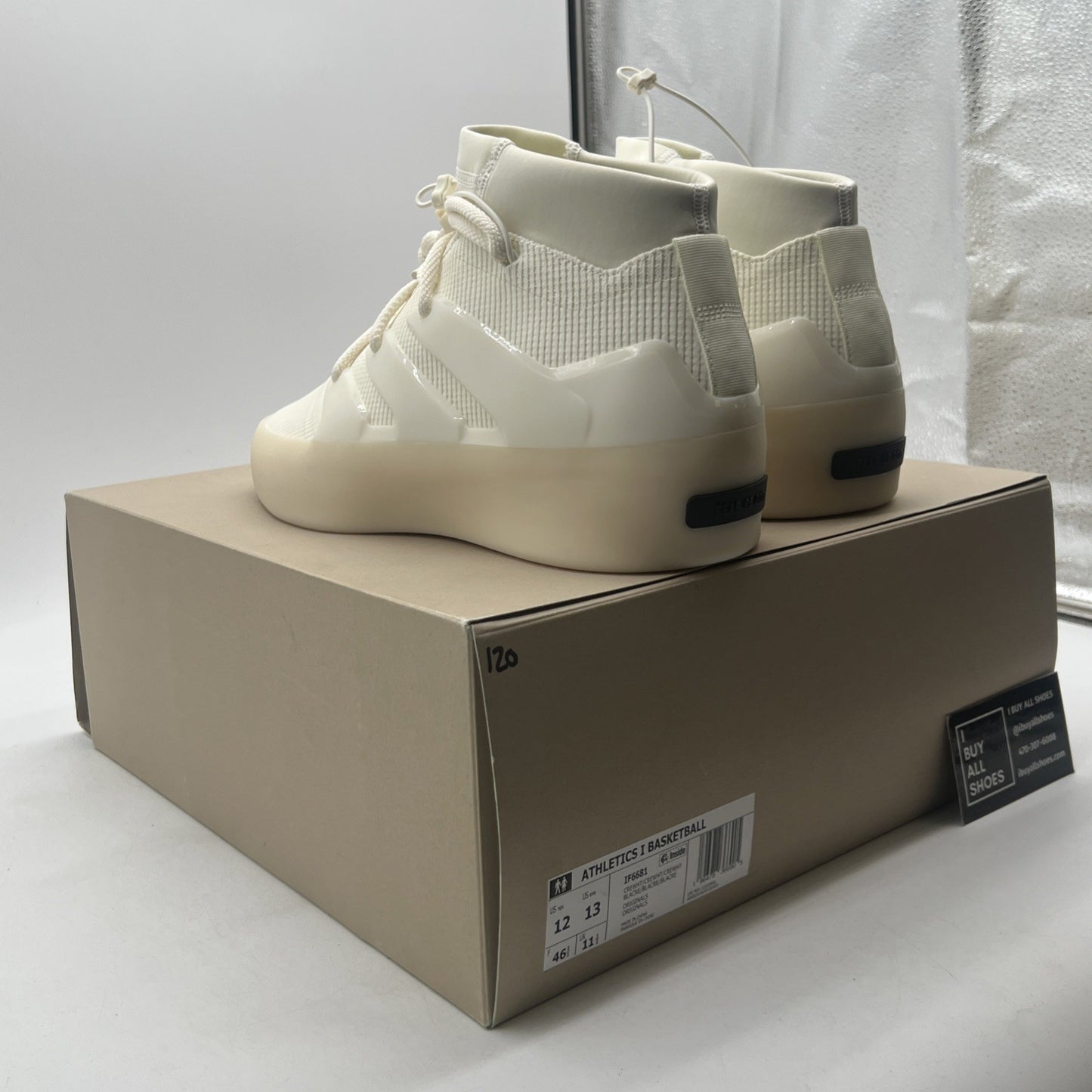 Size 12 - adidas Fear of God Athletics x I BASKETBALL Triple White (IF6681)