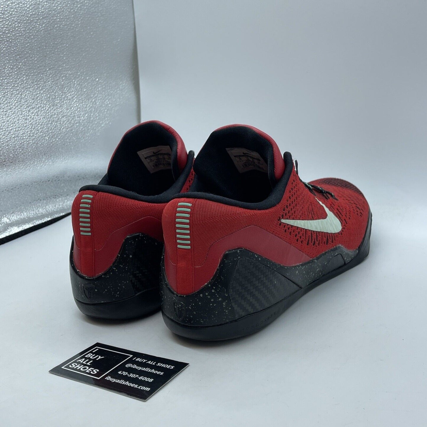 Size 12 - Nike Kobe 9 Elite Low University Red Black Suede (639045-600)
