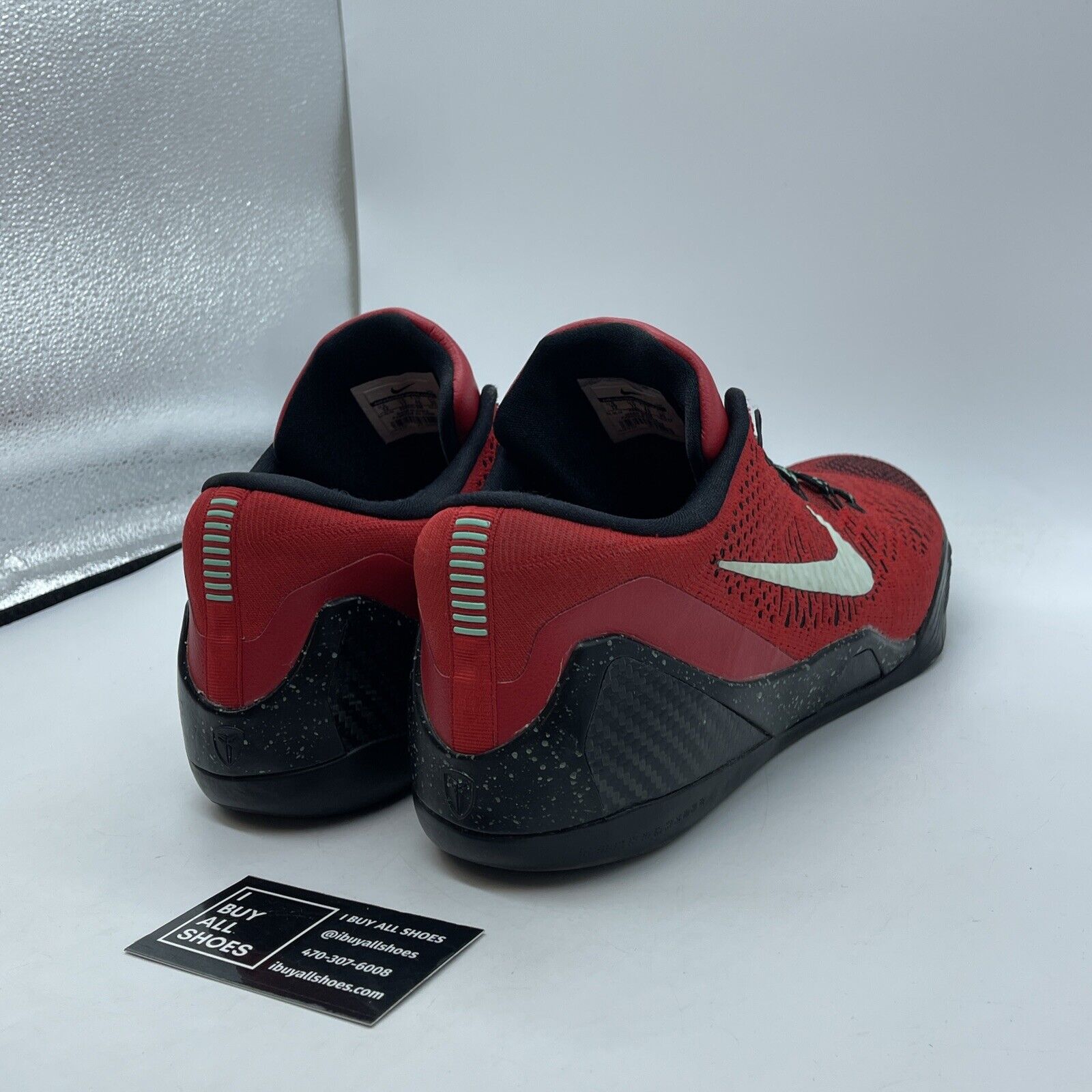 Size 12 - Nike Kobe 9 Elite Low University Red Black Suede (639045-600)
