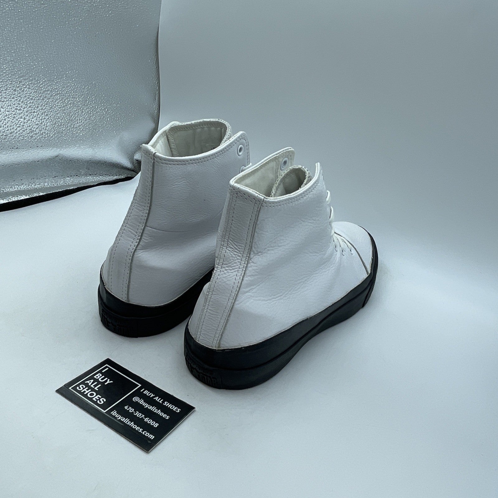 Size 13 - Converse All Star AS Quantum White Leather High Top (153647C)