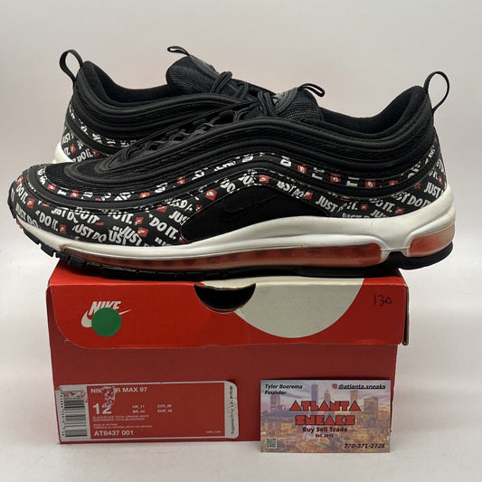 Size 12 - Nike Air Max 97 Just Do It Black White Red (AT8437-001)