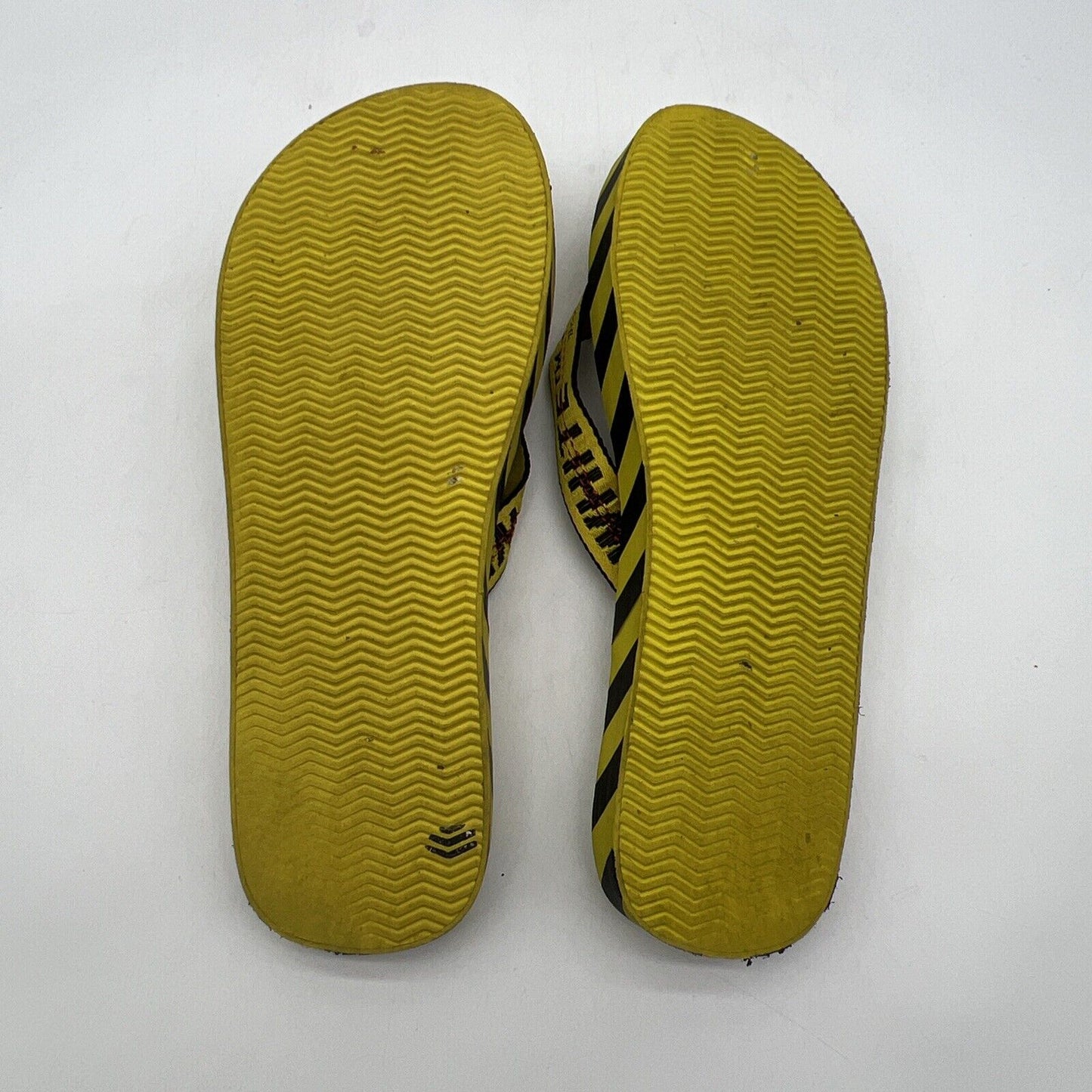 Size 12 - Off-White Men's Yellow Industrial Logo Flip Flop