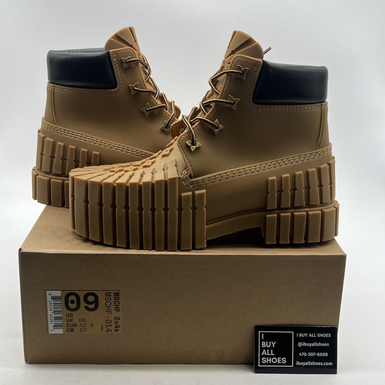 Size 9 - MSCHF 2x4 Timberland Boots Big Red Boots