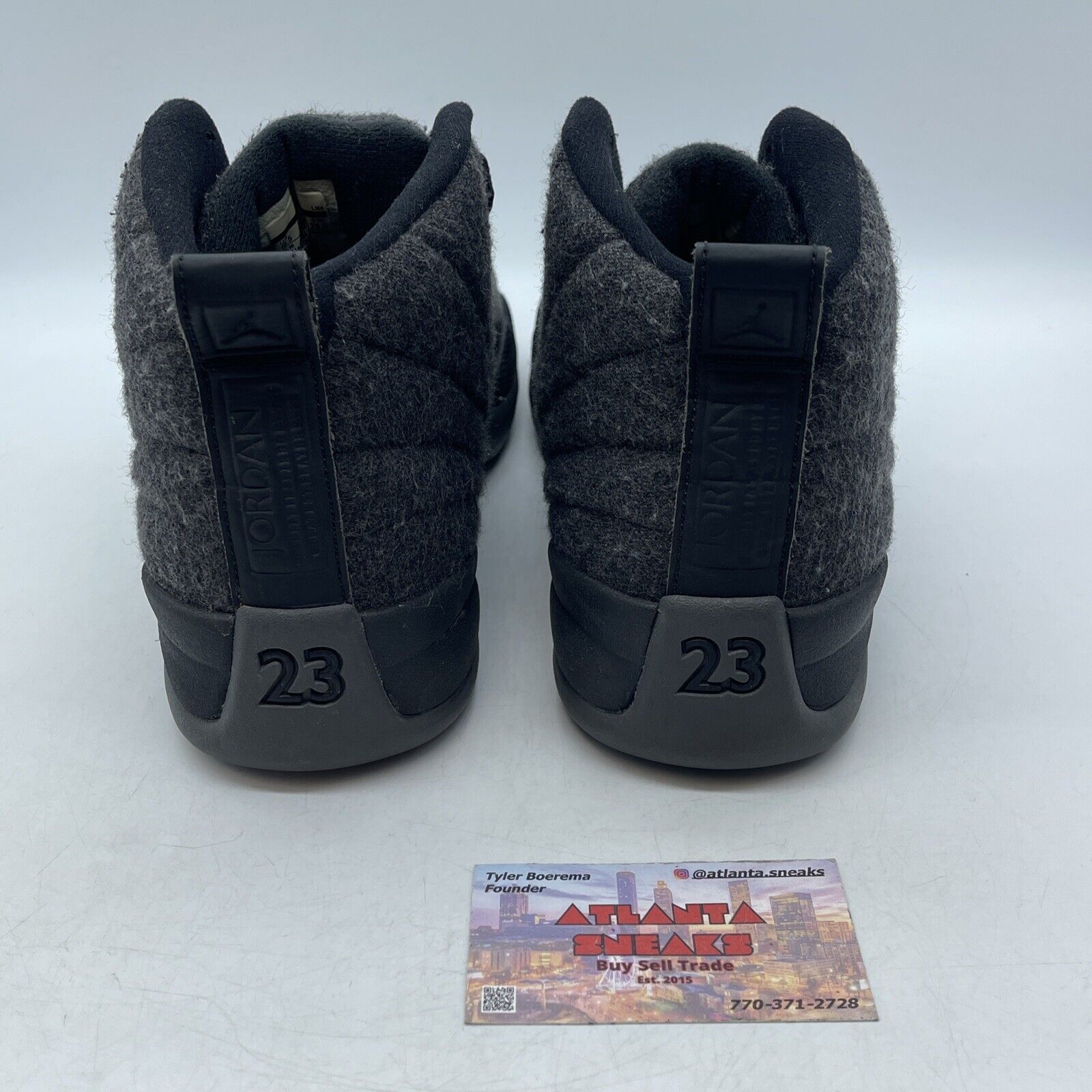 Size 10.5 - Air Jordan 12 Retro Wool Black Grey (852627-003)
