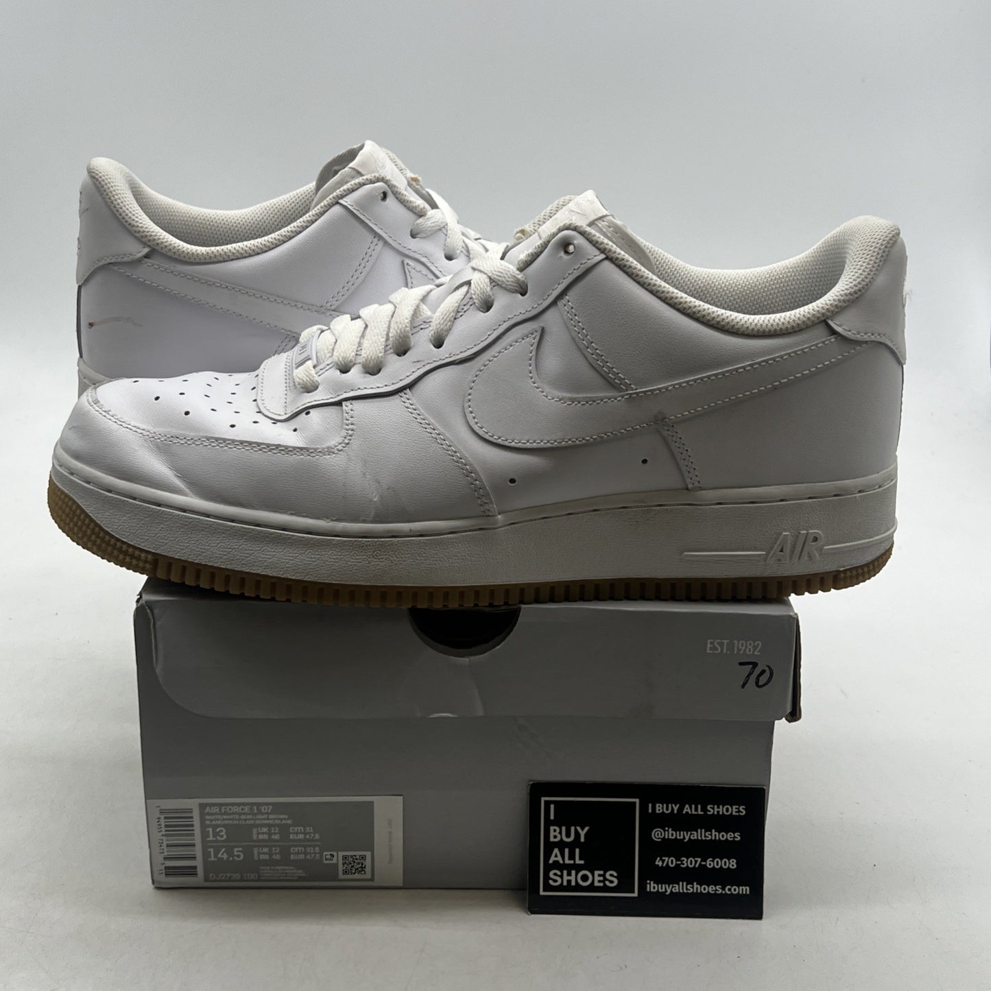 Size 13 - Nike Air Force 1 Low White Gum (DJ2739-100)