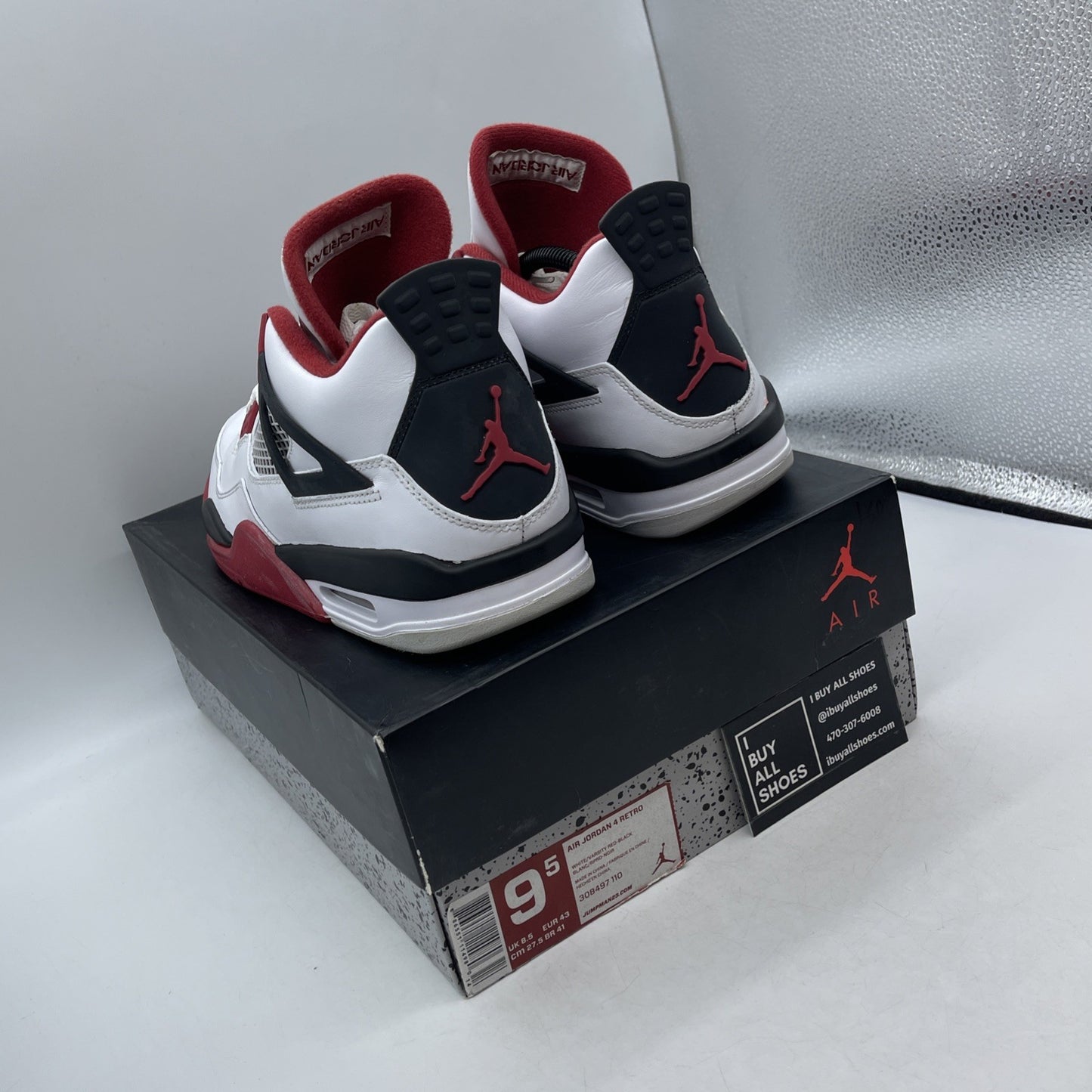 Size 9.5 - Air Jordan 4 Retro Fire Red 2012 (308497-110)