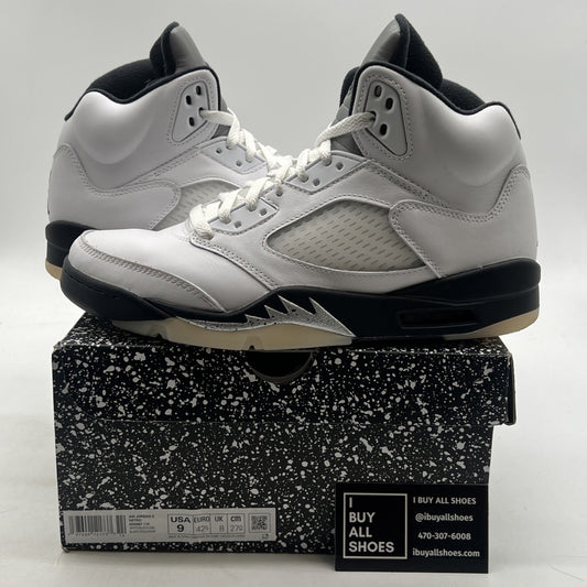 Size 9 - Air Jordan 5 Retro White Black (DD0587-100)