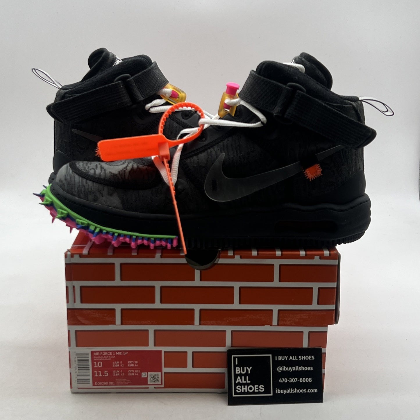 Size 10 - Nike Air Force 1 x Off-White Black 2022 (DO6290-001)
