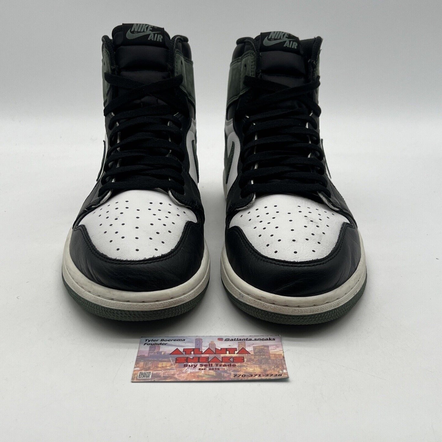 Size 12 -Air Jordan 1 Retro OG High Best Hand in the Game -Clay Green 555088-135