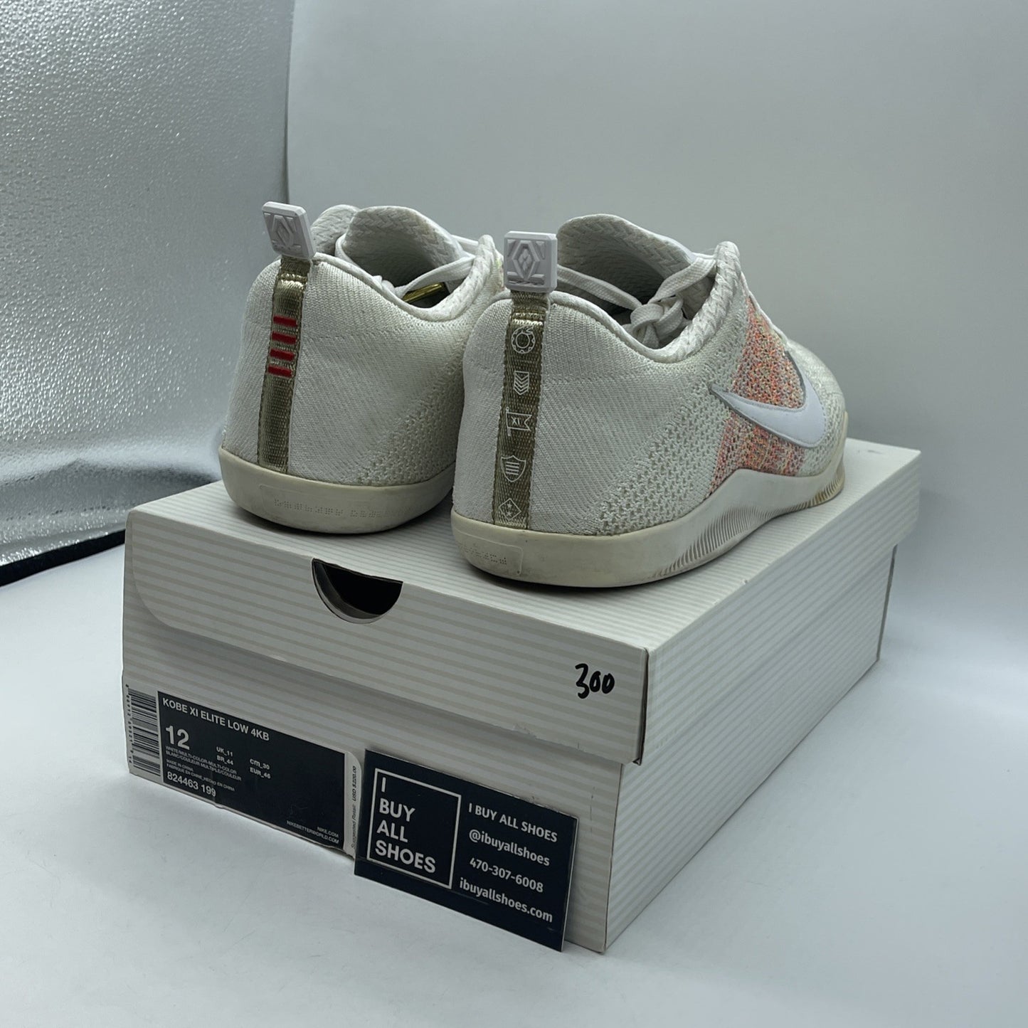 Size 12 - Nike Kobe 11 Elite 4KB Low White Horse Green Suede (824463-199)