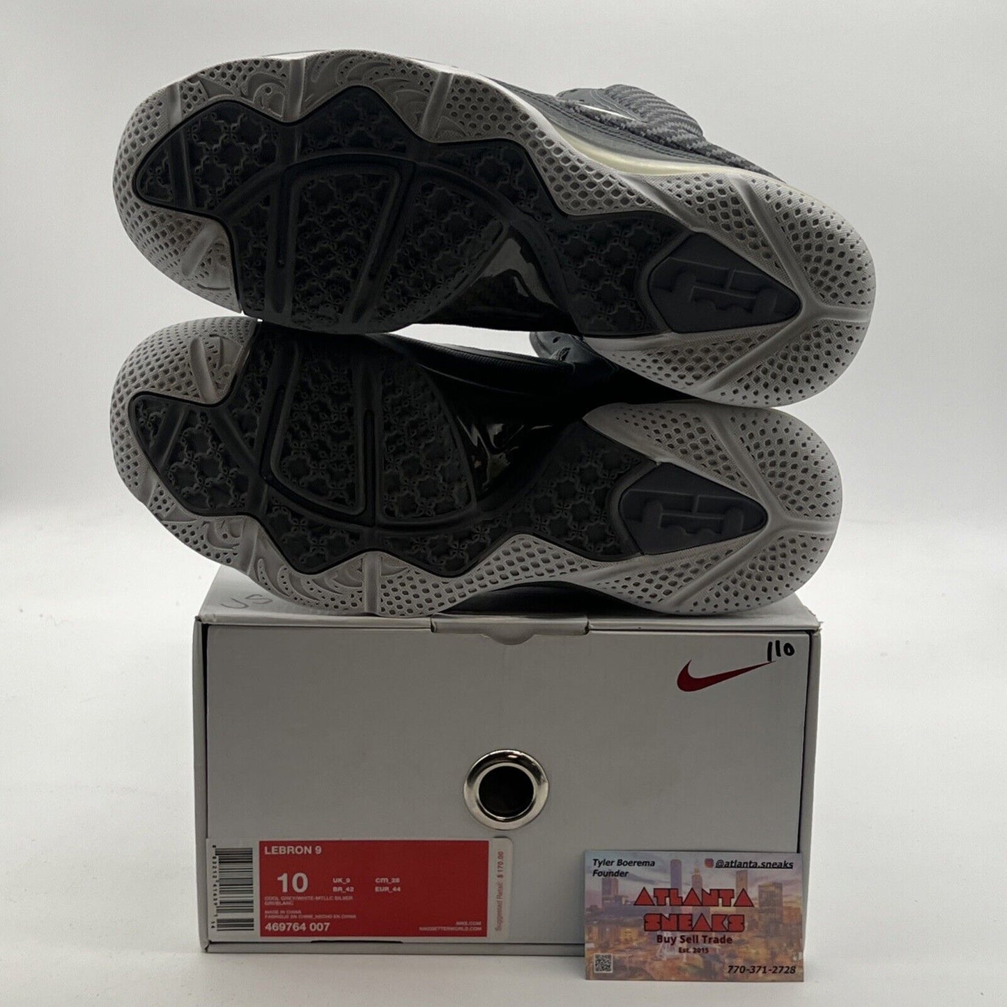 Size 10 - Nike LeBron 9 Cool Grey (469764-007)