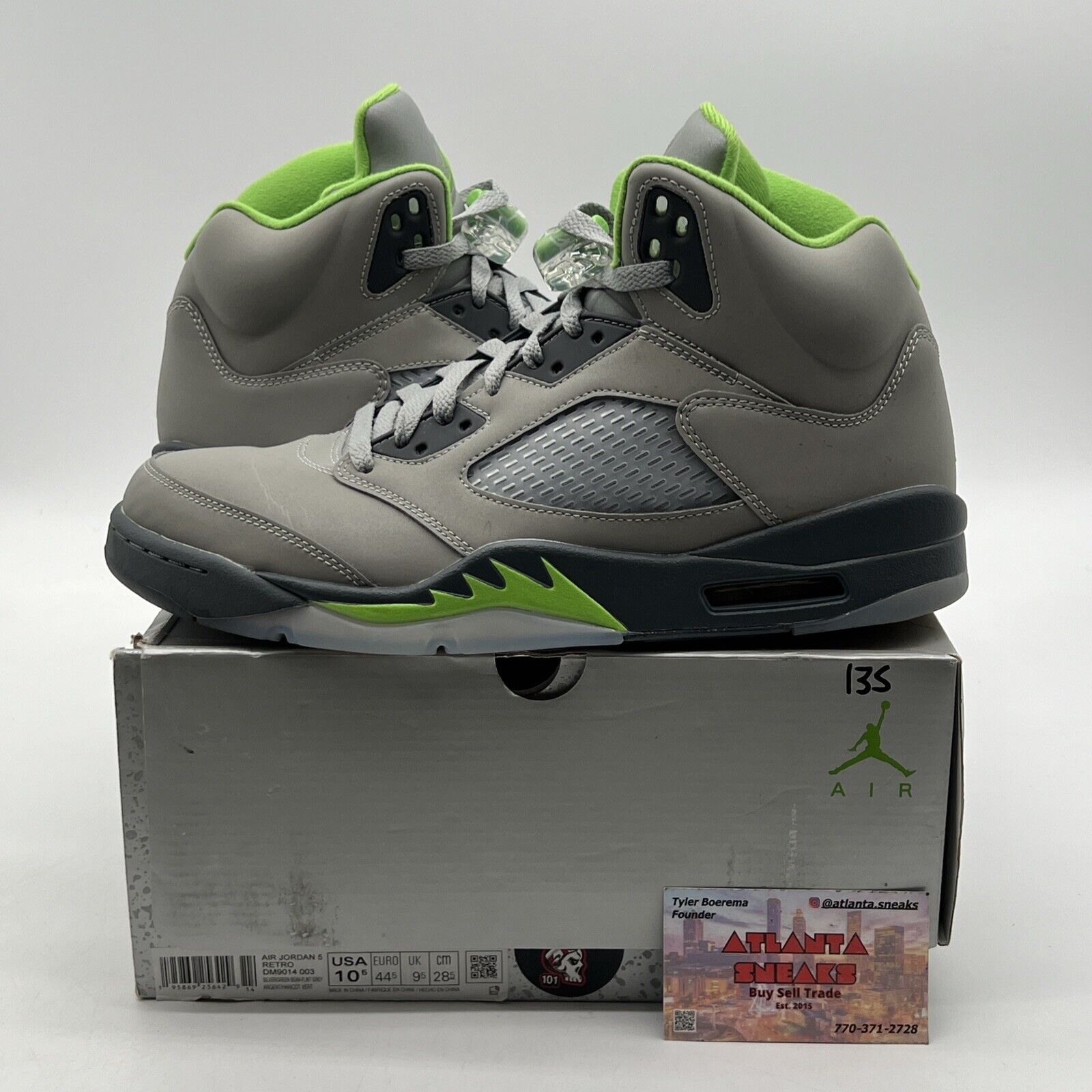 Size 10.5 - Jordan 5 Retro Green Bean Grey Leather (DM9014-003)