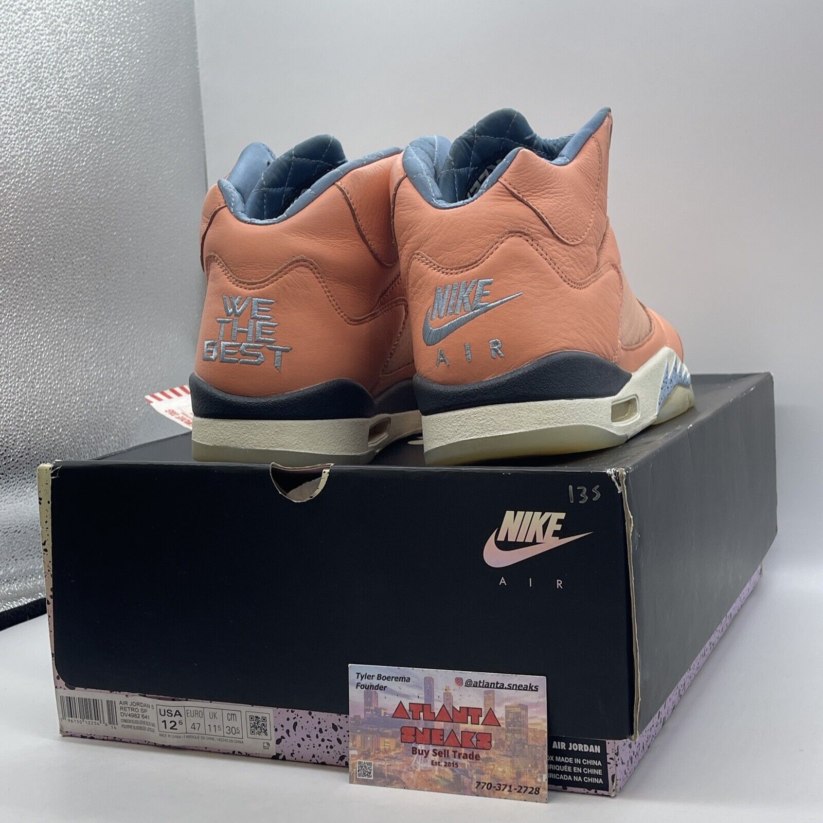 Size 12.5 - Jordan 5 Retro x DJ Khaled Mid We The Best - Crimson Bliss Leather