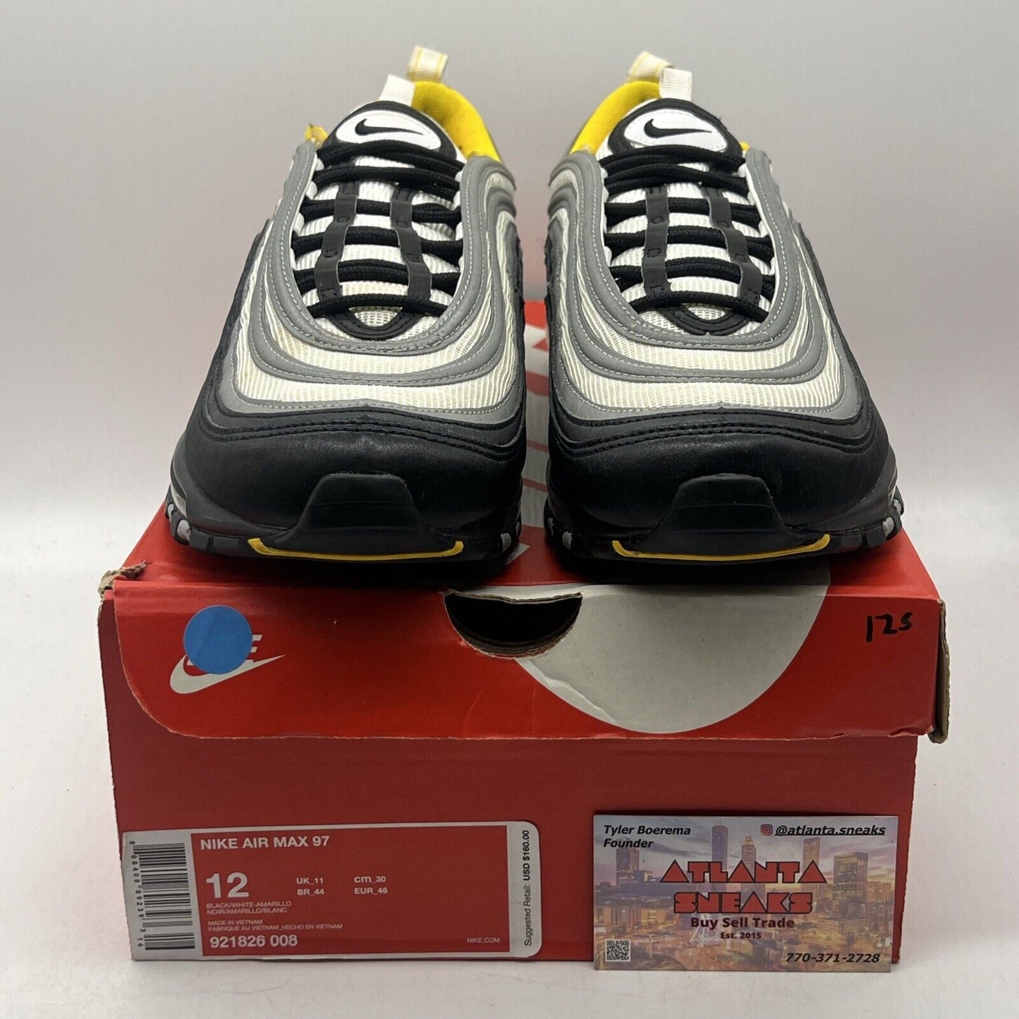 Size 12 - Nike Air Max 97 Steelers Yellow Grey Black