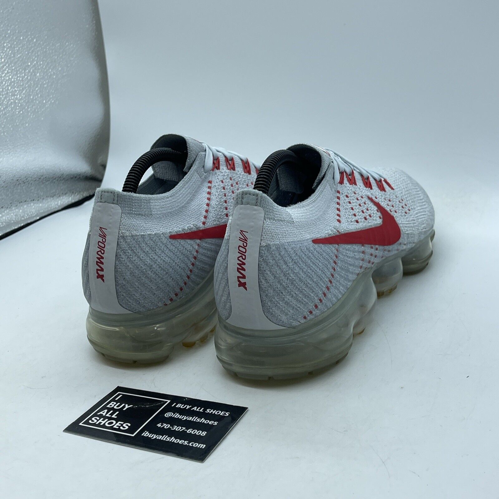 Size 11 - Nike Air VaporMax OG Grey Red White Suede (849558-006)