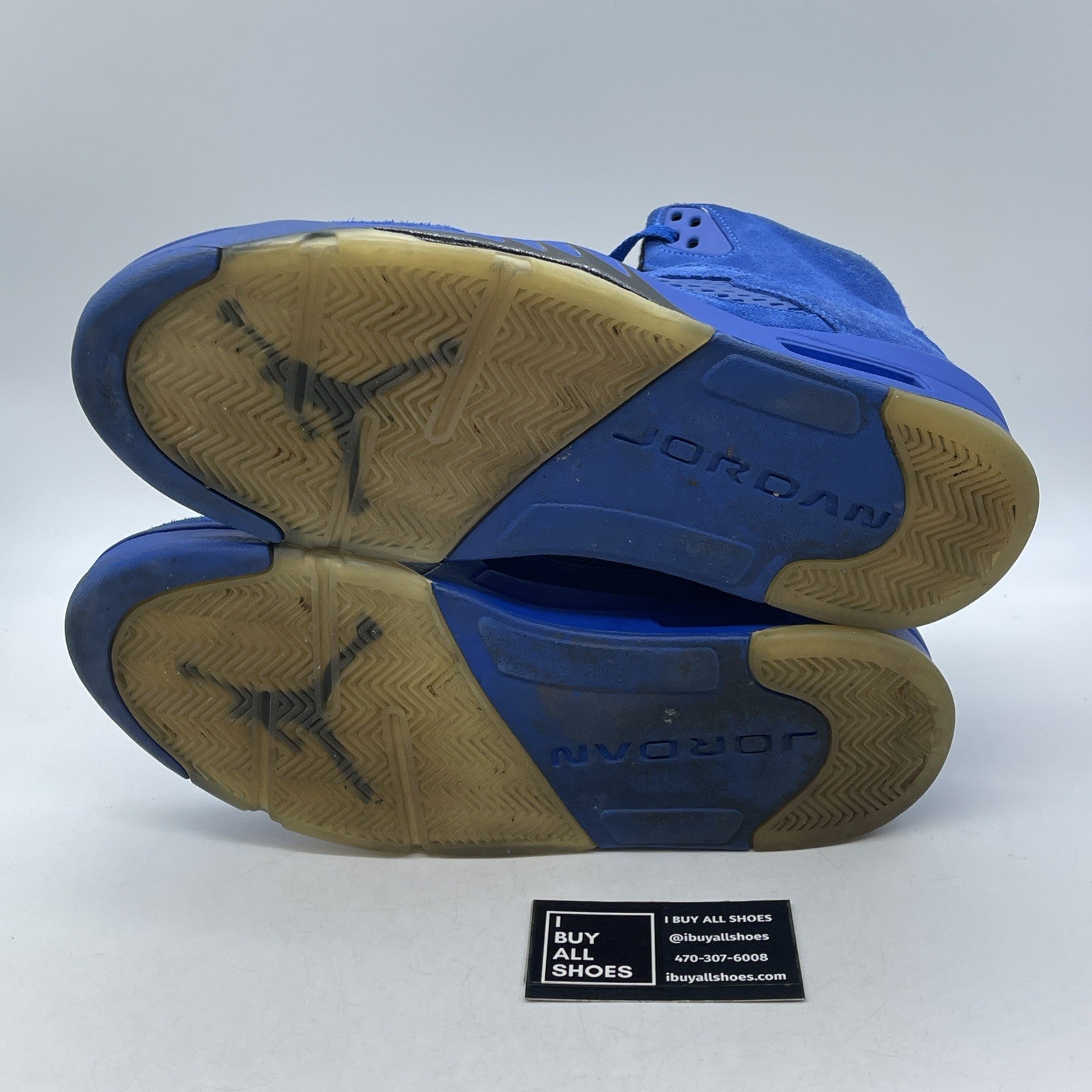 Size 12 - Air Jordan 5 Retro Blue Suede Black (136027-401)