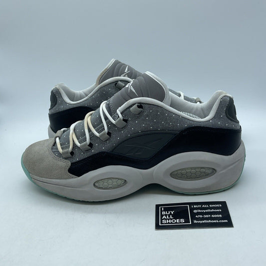 Size 12 - Reebok Question Low White Gray Allen Iverson AI Sneakers Suede Leather