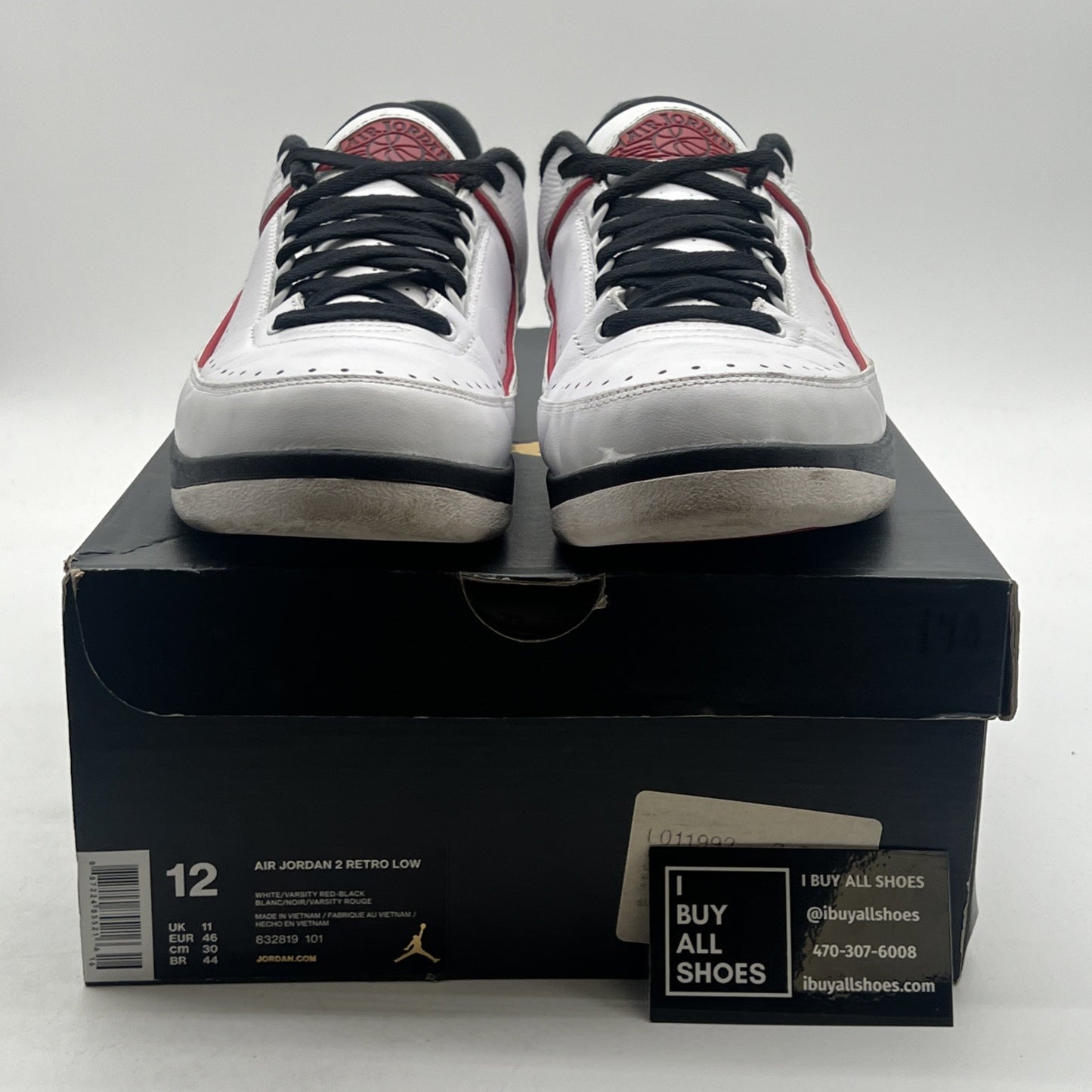 Size 12 - Air Jordan 2 Retro 2016 Low Chicago (832819-101)