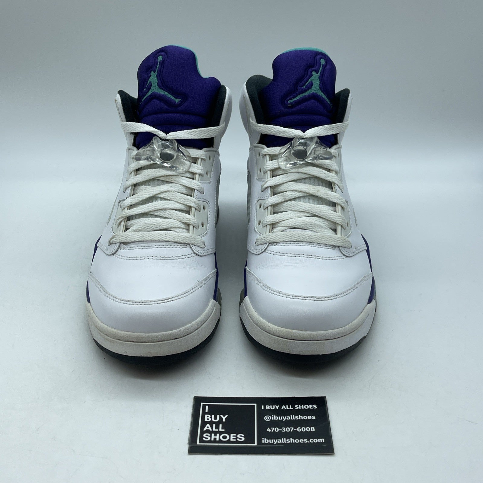 Size 9 - Air Jordan 5 Retro Grape 2013 White Black Purple (136027-108)