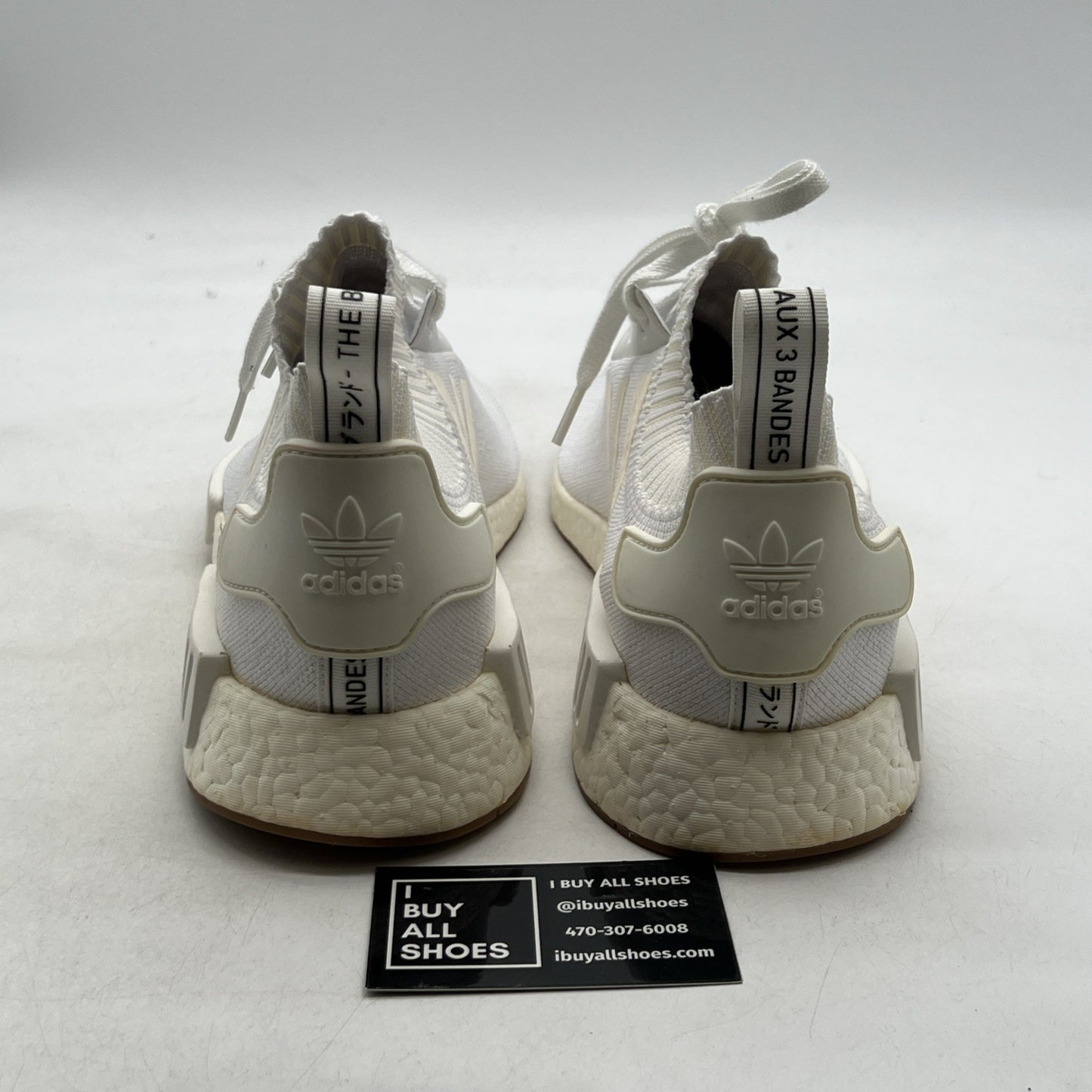 Size 13 - Adidas NMD_R1 Primeknit White Gum (BY1888)