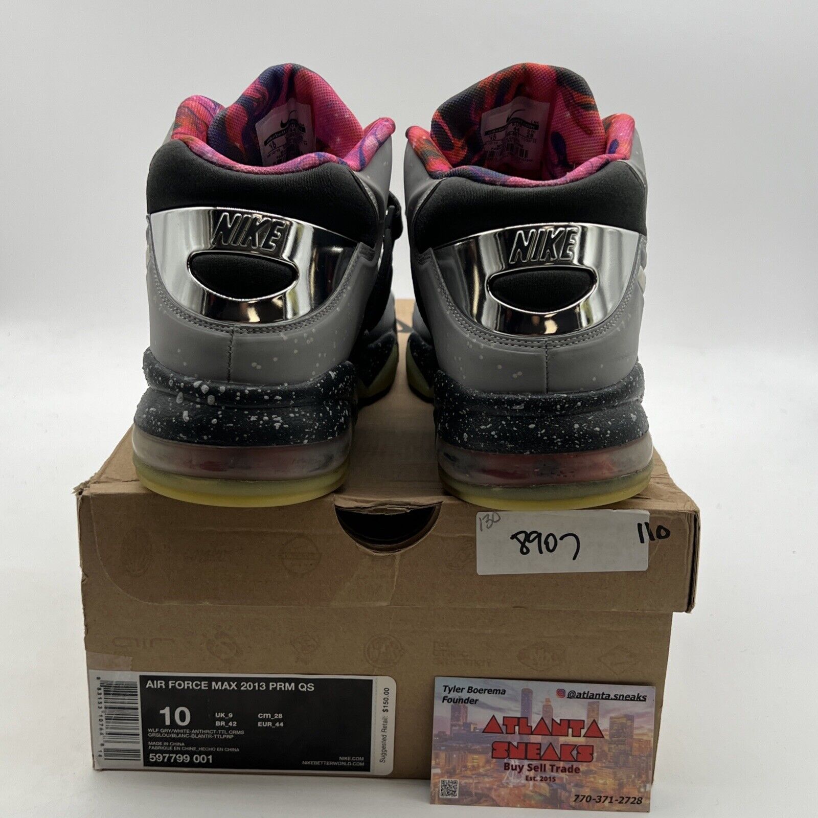 Size 10 - Nike Air Force Max 2013 PRM QS Area 72 (597799-001)