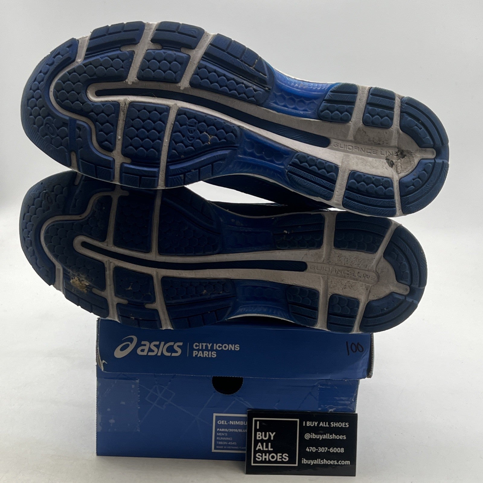 Size 11.5W - Asics Gel Nimbus 20 2018 Paris Marathon Running (T8B3N-4545)