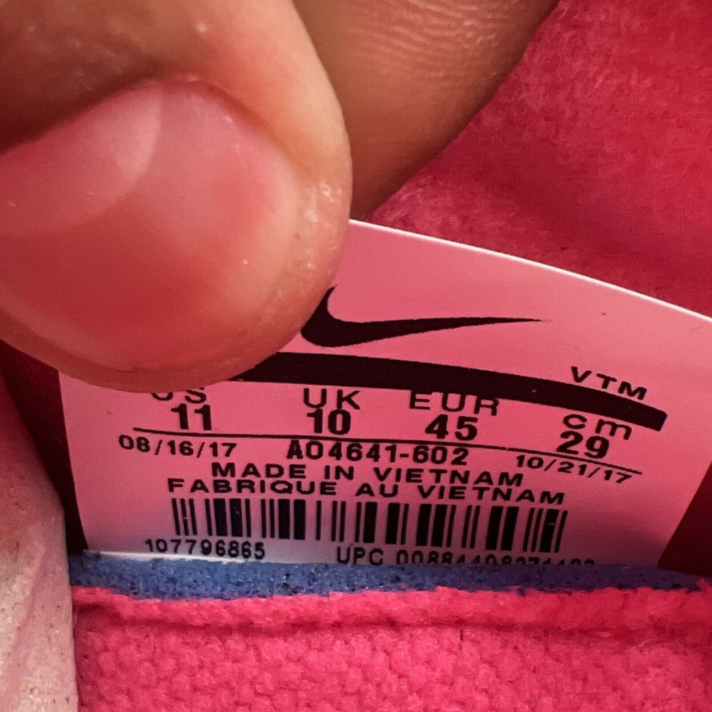 Size 11 - Nike Comme des Garçons x Air Max 180 Triple Pink (AO4641-602)