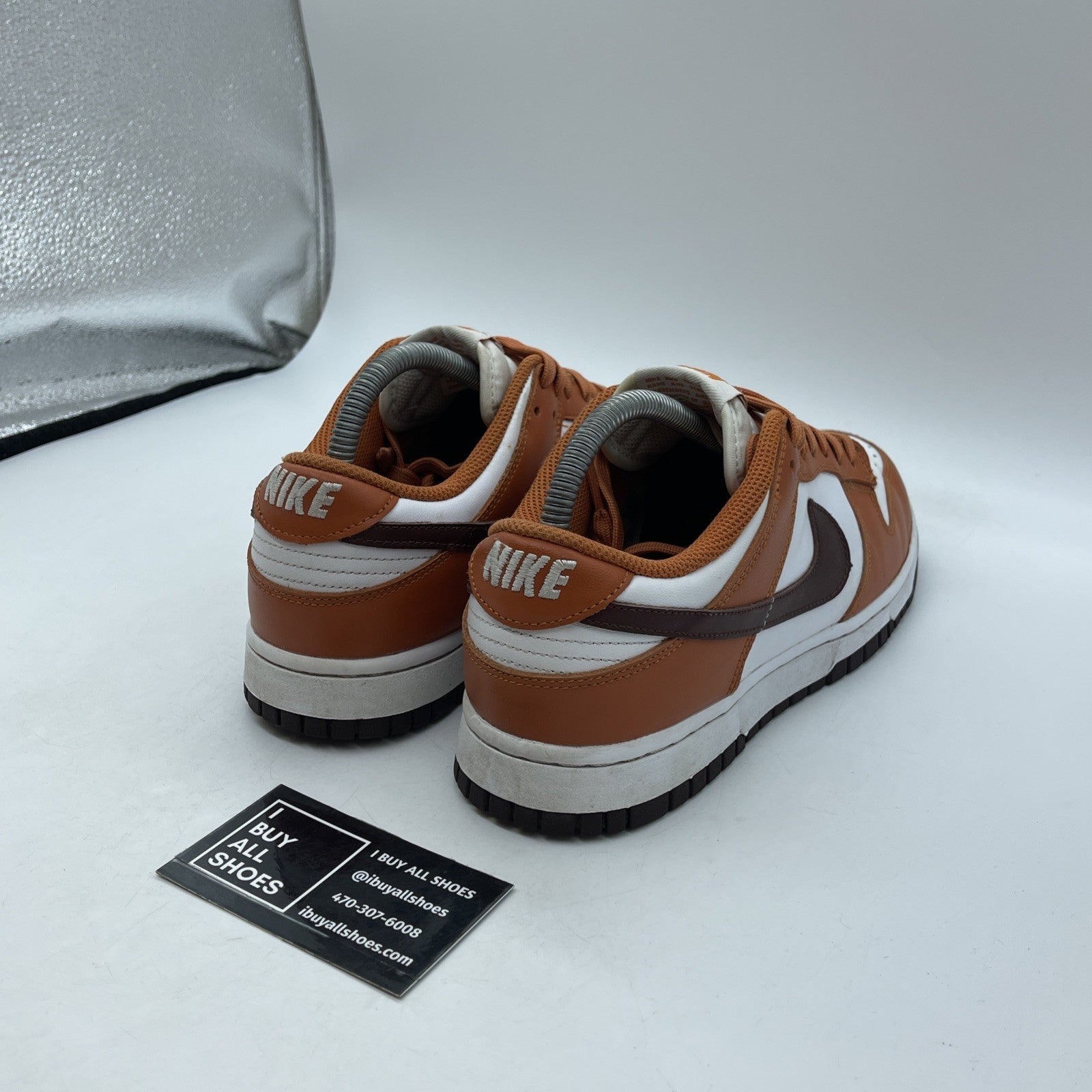 Size 9W - Nike Dunk Low Bronze Eclipse Orange White Leather (DQ4697-800)