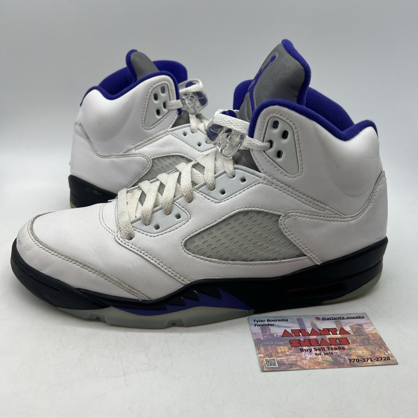 Size 10 - Jordan 5 Concord 2022 White Black Leather Icey (DD0587-141)