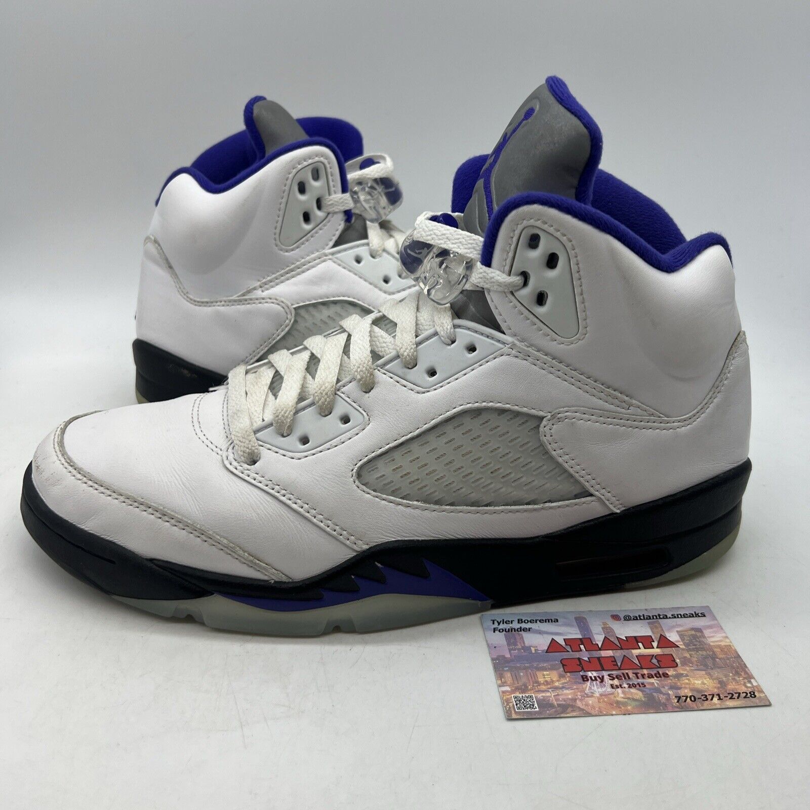 Size 10 - Jordan 5 Concord 2022 White Black Leather Icey (DD0587-141)