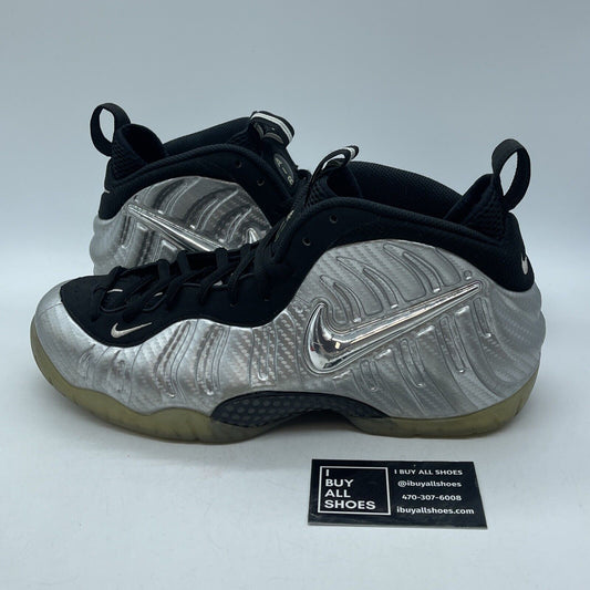 Size 11.5 - Nike Air Foamposite Pro ‘Silver Surfer’ Silver Black (616750-004)