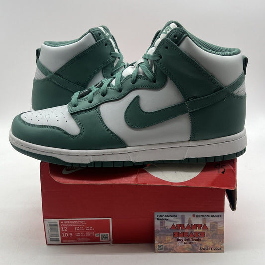 Size 12 - Nike Dunk High Bicoastal W Grey Green Leather White (DD1869-004)