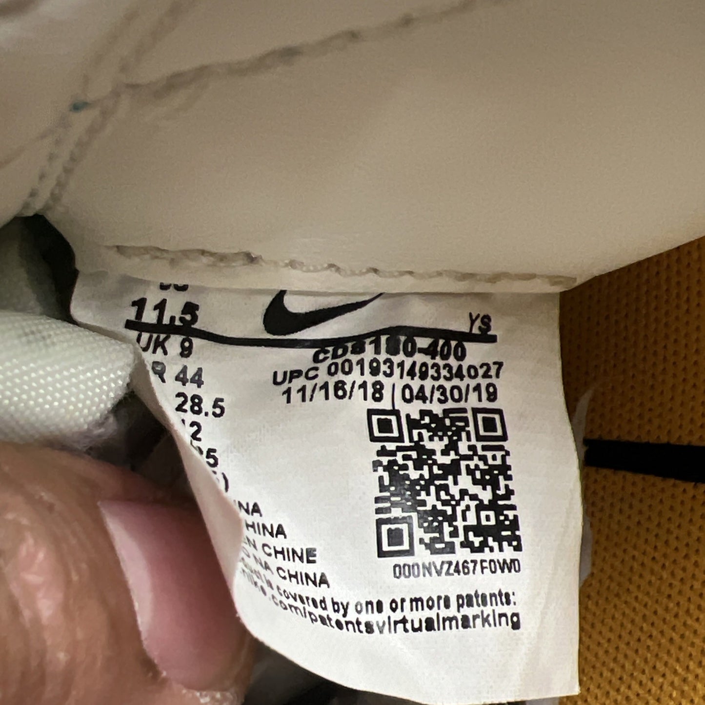 Size 11.5 - Nike Off-White x Waffle Racer Vivid Sky W (CD8180-400)