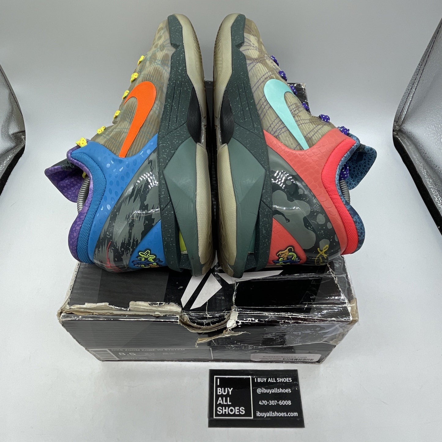 Size 8.5 - Nike Zoom Kobe 7 System What The Kobe Black Black (488371-200)