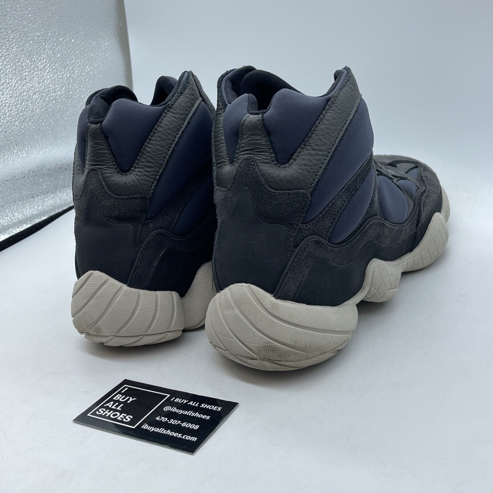 Size 12 - adidas Yeezy 500 High Slate Grey Blue Suede Leather (FW4968)