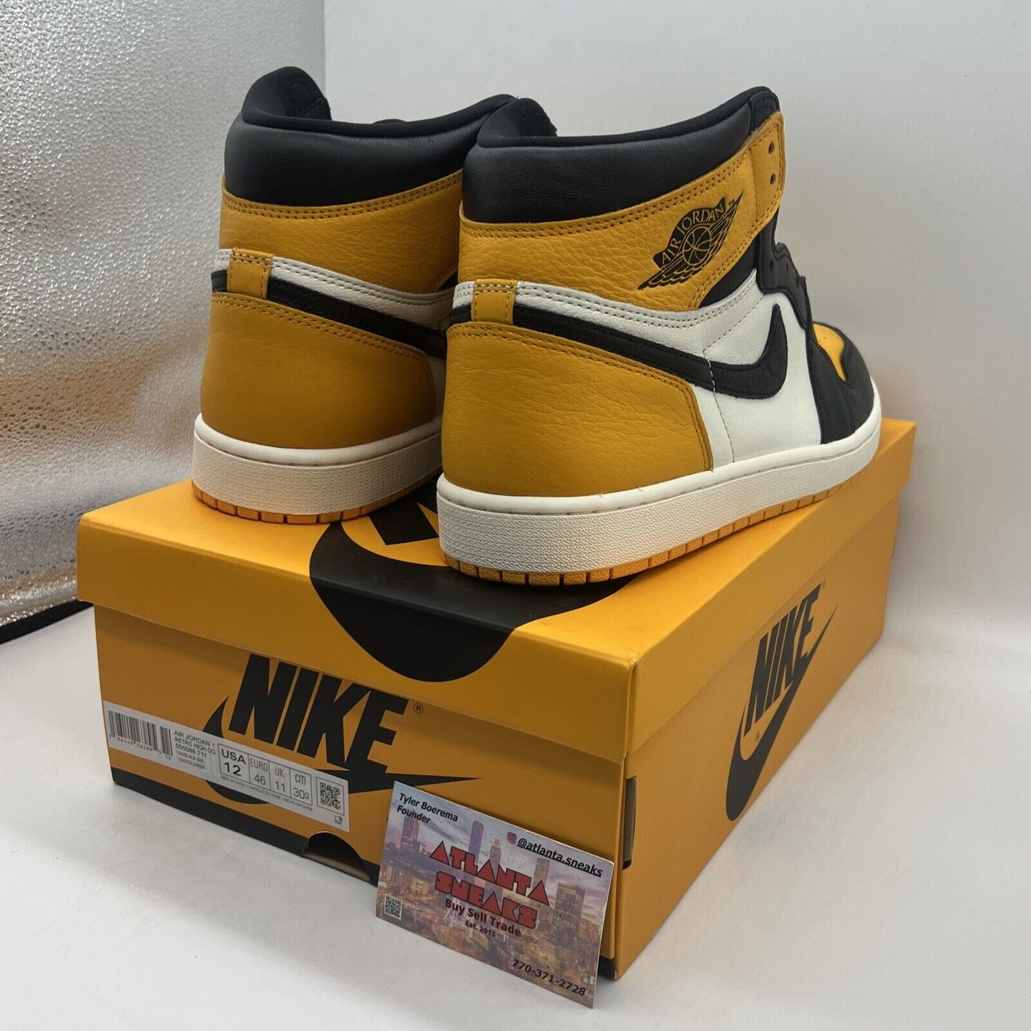 Size 12 - Jordan 1 Retro OG High Yellow Toe Brand New Og All