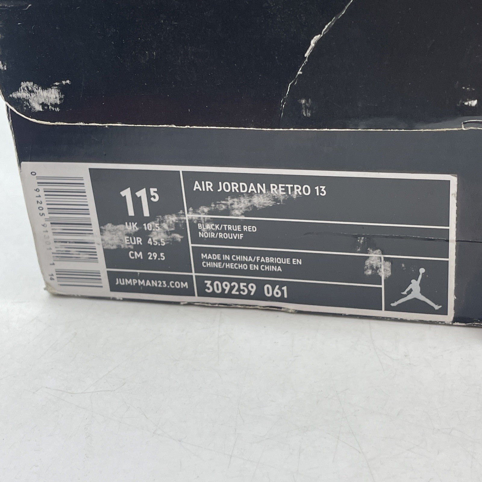 Size 11.5 - Air Jordan 13 Retro 2004 Bred (309259-061)