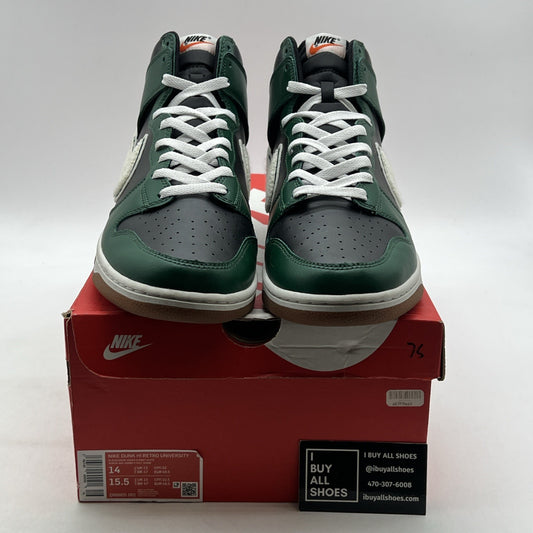 Size 14 - Nike Dunk High Chenille Swoosh - Gorge Green (DR8805-001)