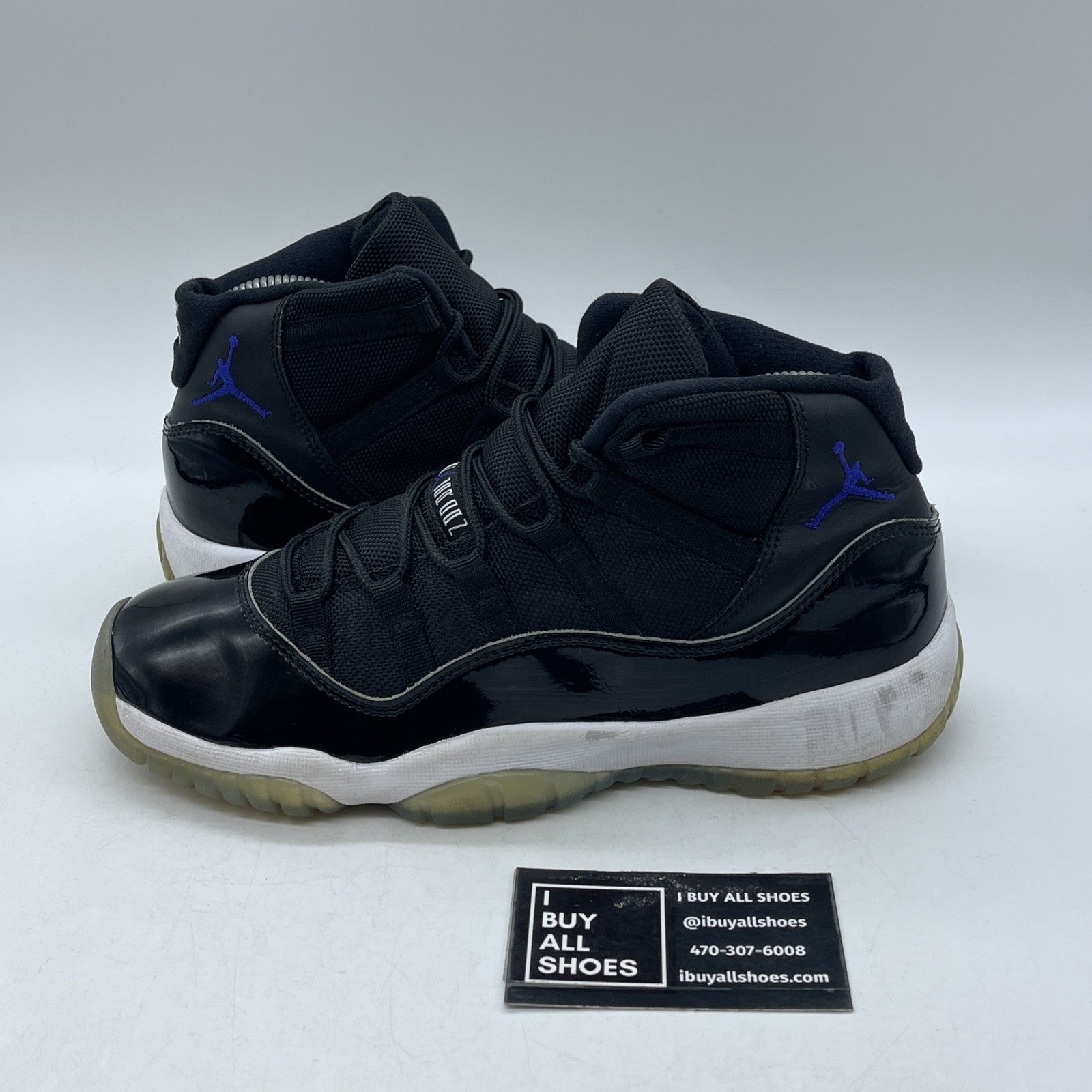 Size 7Y - Air Jordan 11 Retro High Space Jam Black Suede Leather (378038-003)