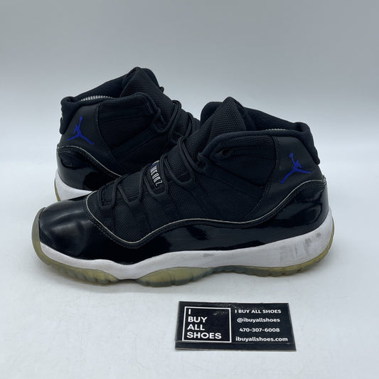Size 7Y - Air Jordan 11 Retro High Space Jam Black Suede Leather (378038-003)