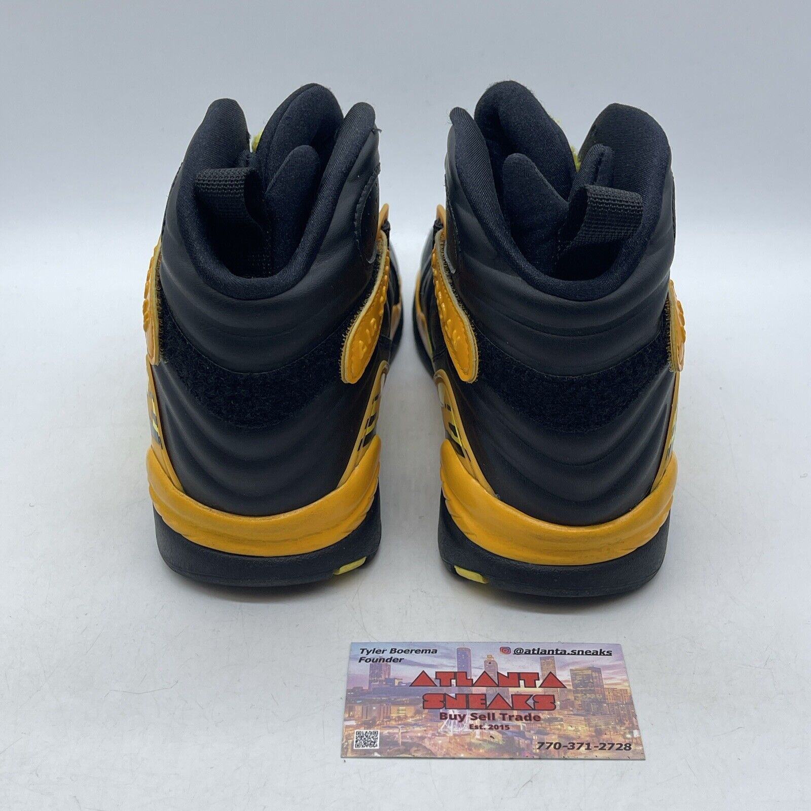Size 9.5W - Air Jordan 8 Retro Taxi Yellow Black Leather (CI1236-007)